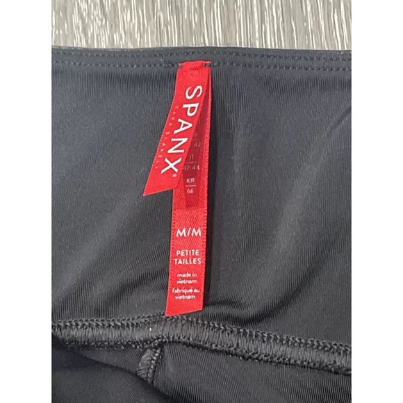 SPANX Faux Leather Moto Leggings Black Shaping Slimming‎ Stretch Womens M - Picture 15 of 16